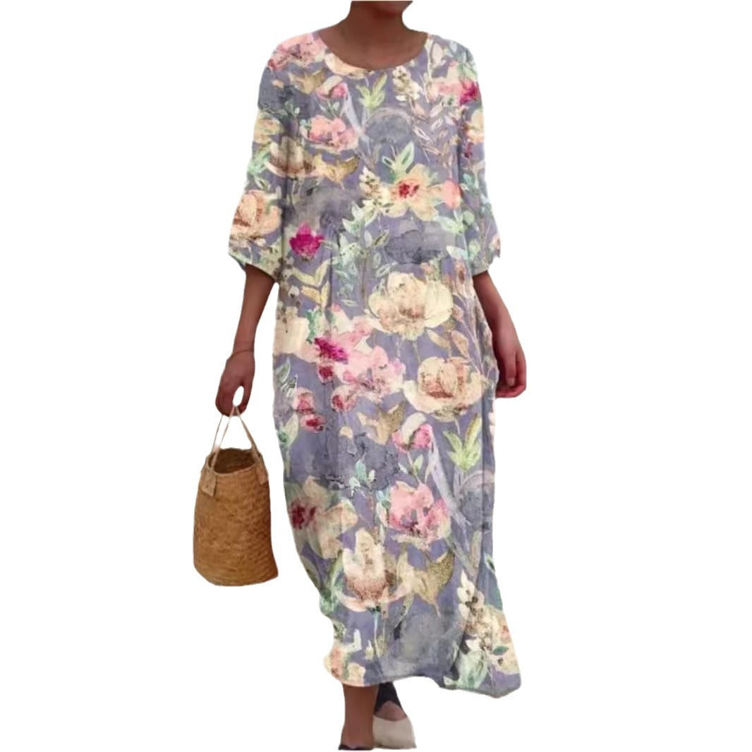 Damen Maxikleid mit floralem Design und lässigem Schnitt Stalluxe