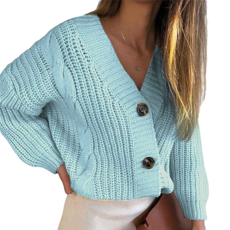 Damen lässige Strickjacke mit Knopfdetails und modernen Texturen Stalluxe