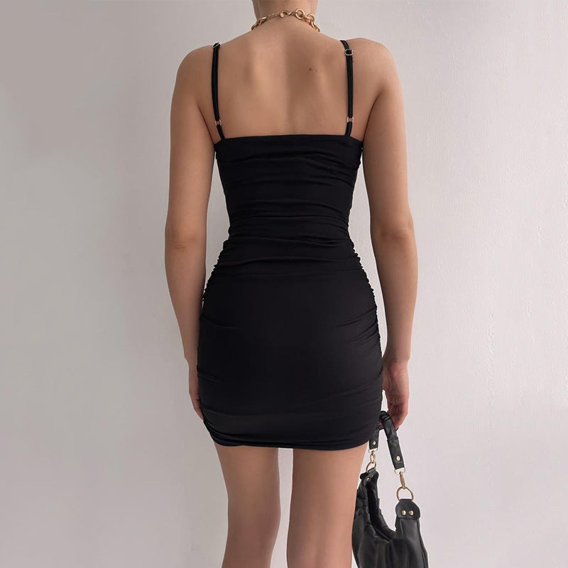 Damen Figurbetontes Minikleid mit Wickeldesign und Auschnitt Stalluxe