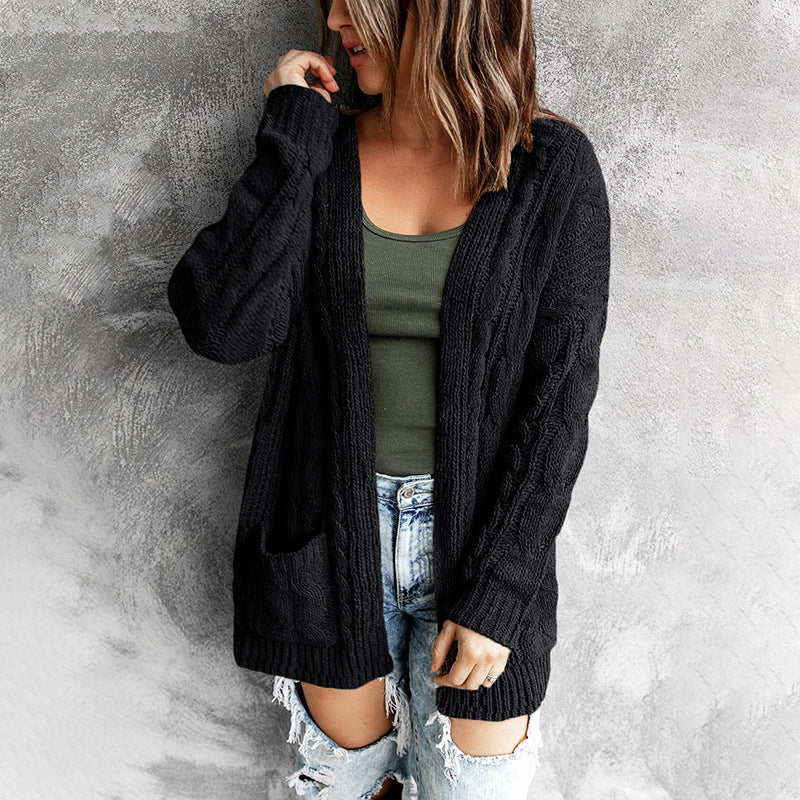 Damen Strickjacke mit Kabelmuster Stalluxe