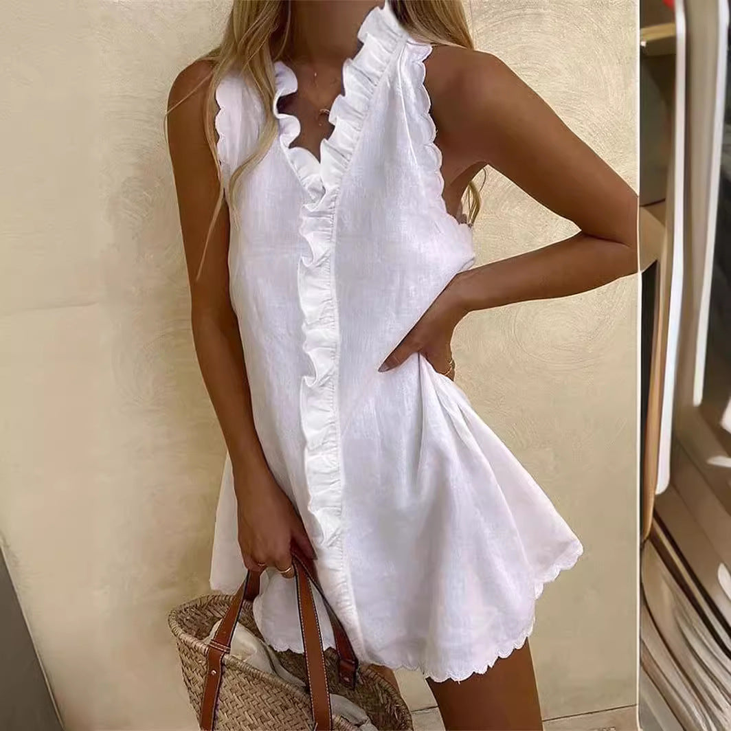 Damen Sommerkleid mit Rüschen Stalluxe