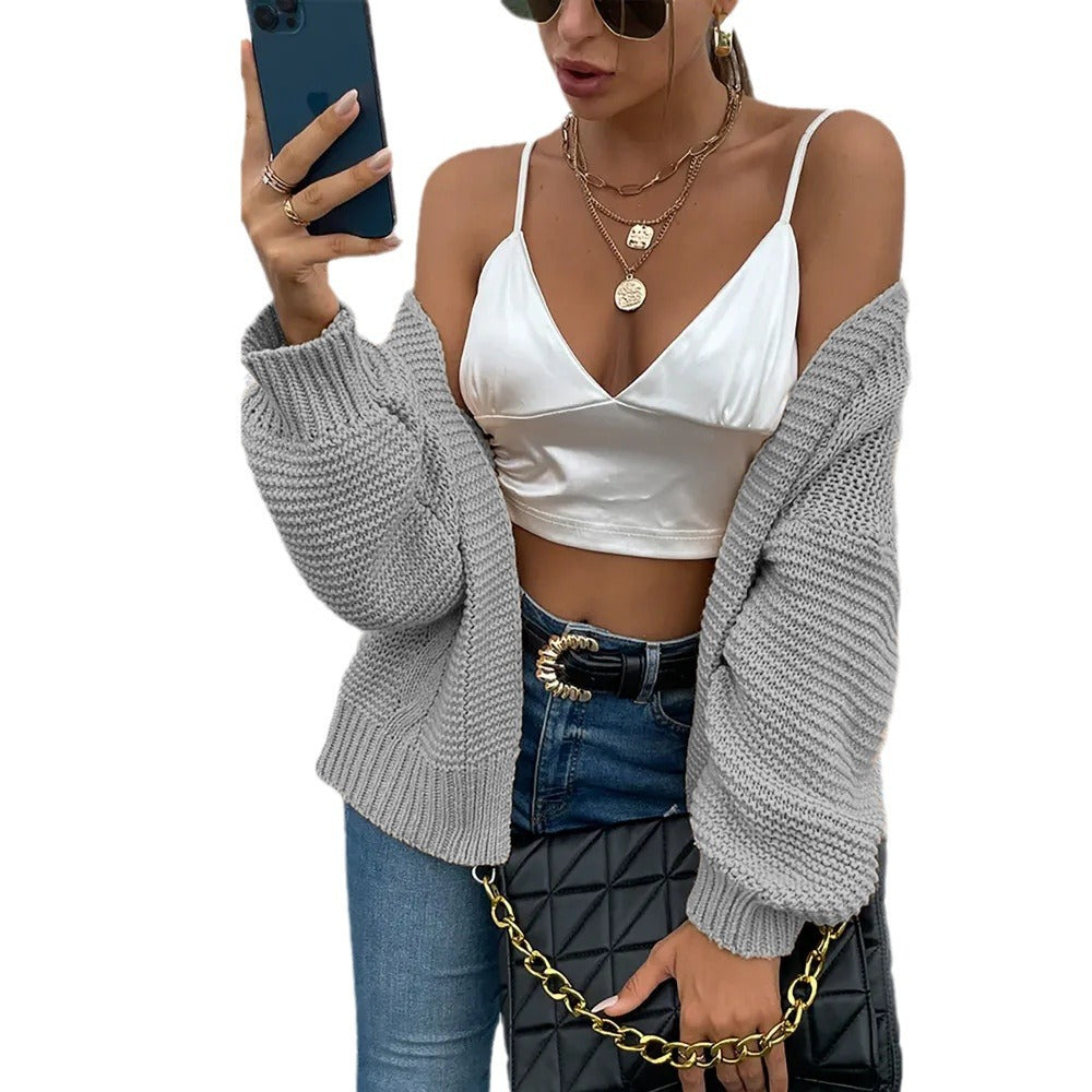 Damen Grober Strickcardigan mit lässigem Schnitt Stalluxe