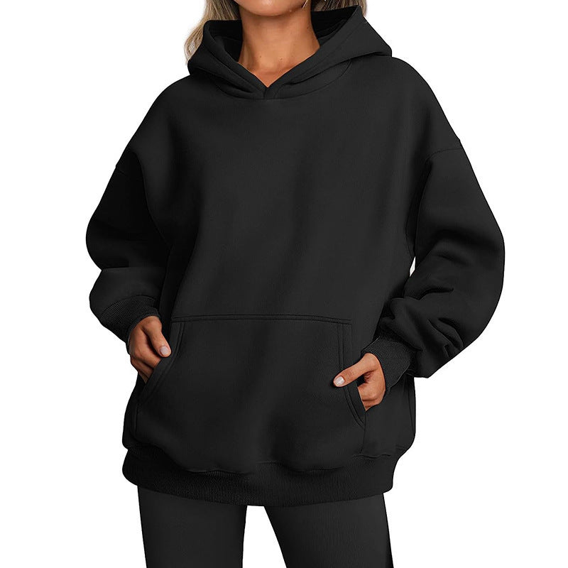 Damen Hoodie mit integriertem Taschen-Design und weichem Innenfutter Stalluxe