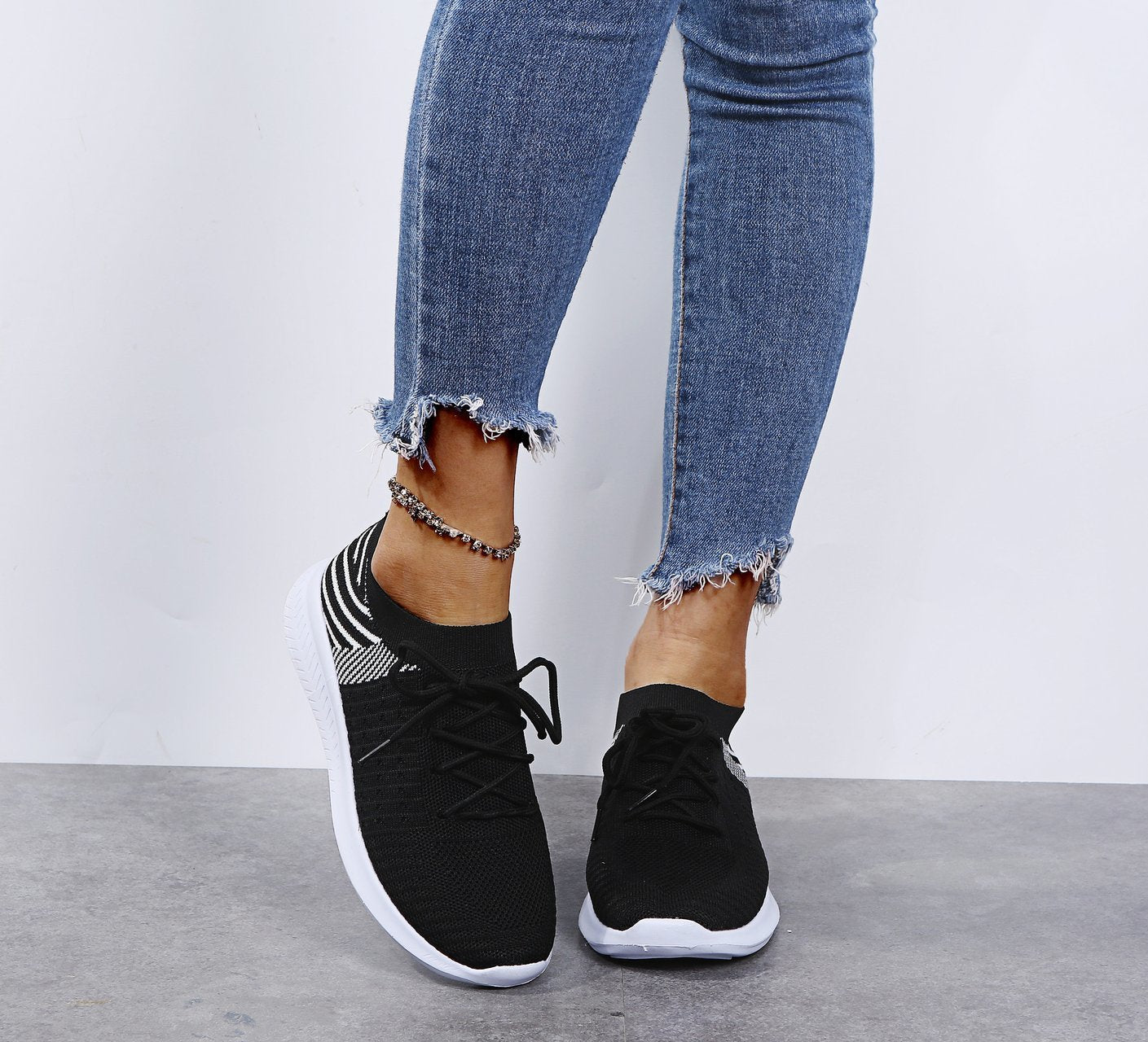 Damen Sportliche Leichtgewicht Sneakers Stalluxe