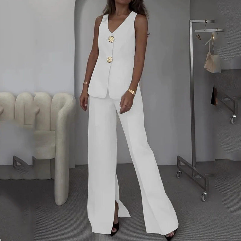 Damen Anzug mit Tailored Schnitt und eleganter Knopfdetaillierung Stalluxe