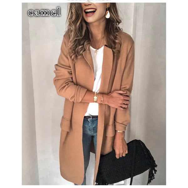 Women's Tailored Open-Front Duster Coat Stalluxe