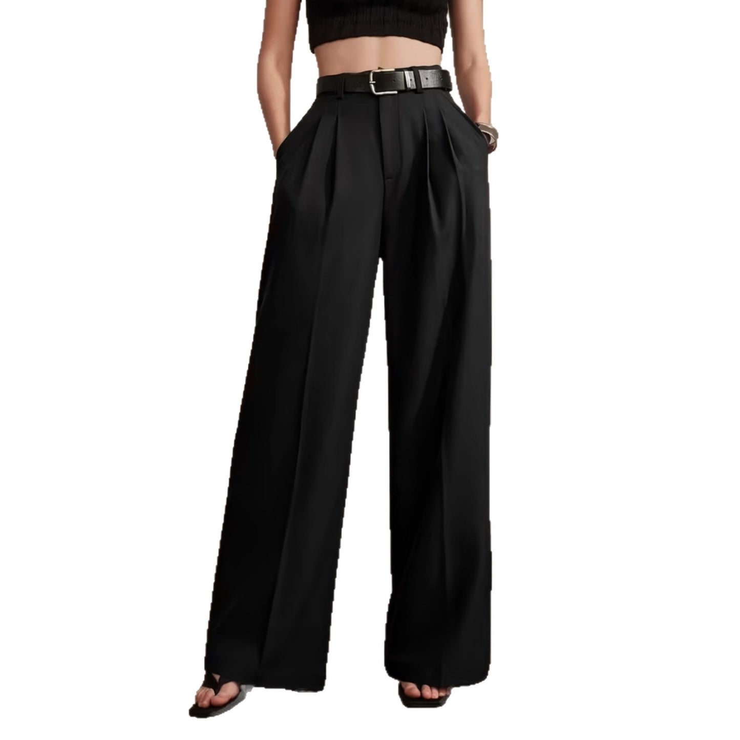 Damen elegante hochtaillierte Hosen Stalluxe