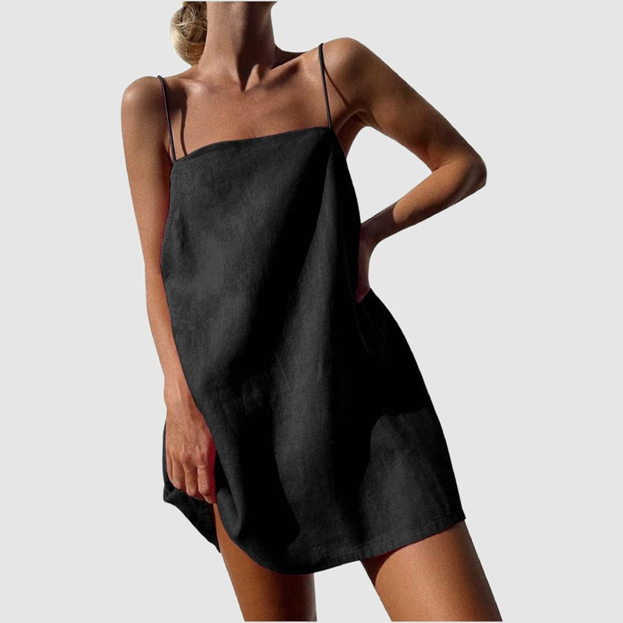 Damen lässiges Trägerkleid aus leichtem Material Stalluxe