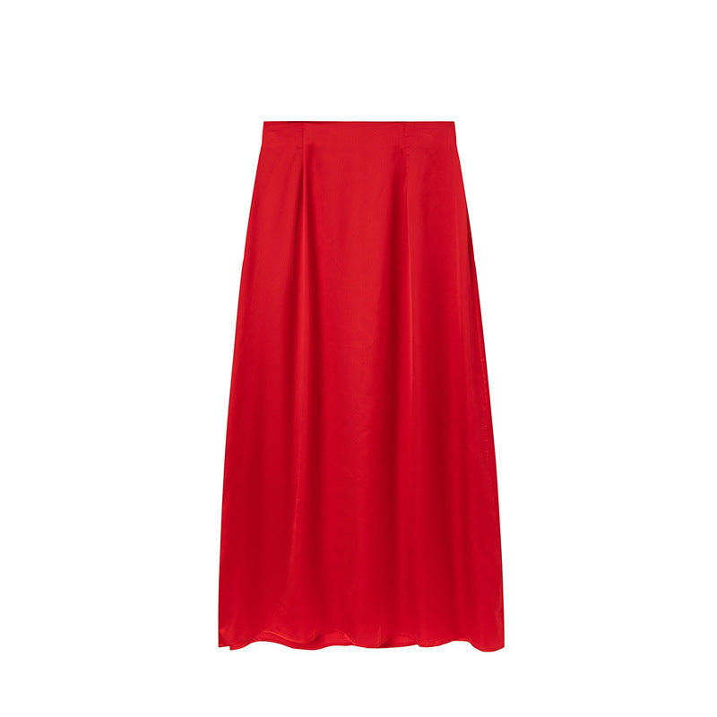 Damen Maxirock aus hochwertigem Satin mit elegantem Schnitt und fließendem Fall Stalluxe