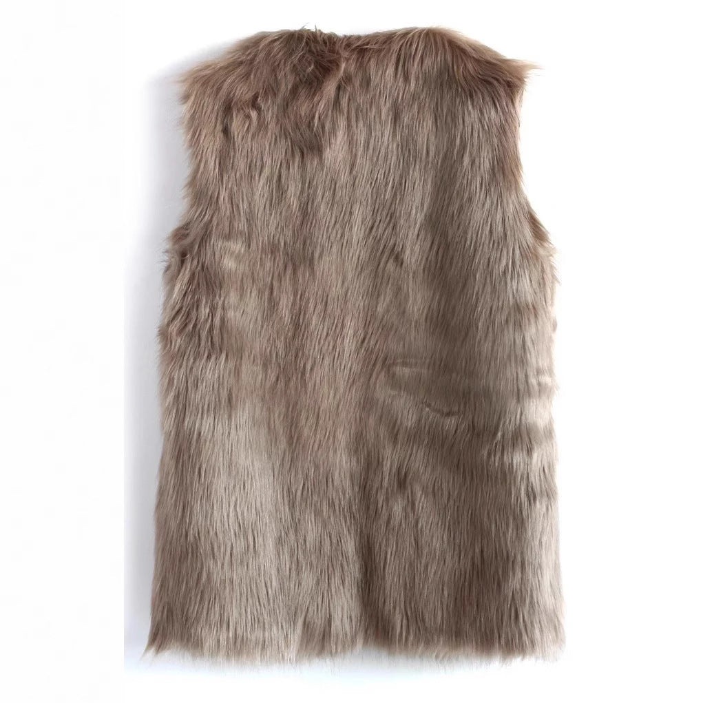 Damen Flauschige Kunstpelzweste mit elegantem Design Stalluxe