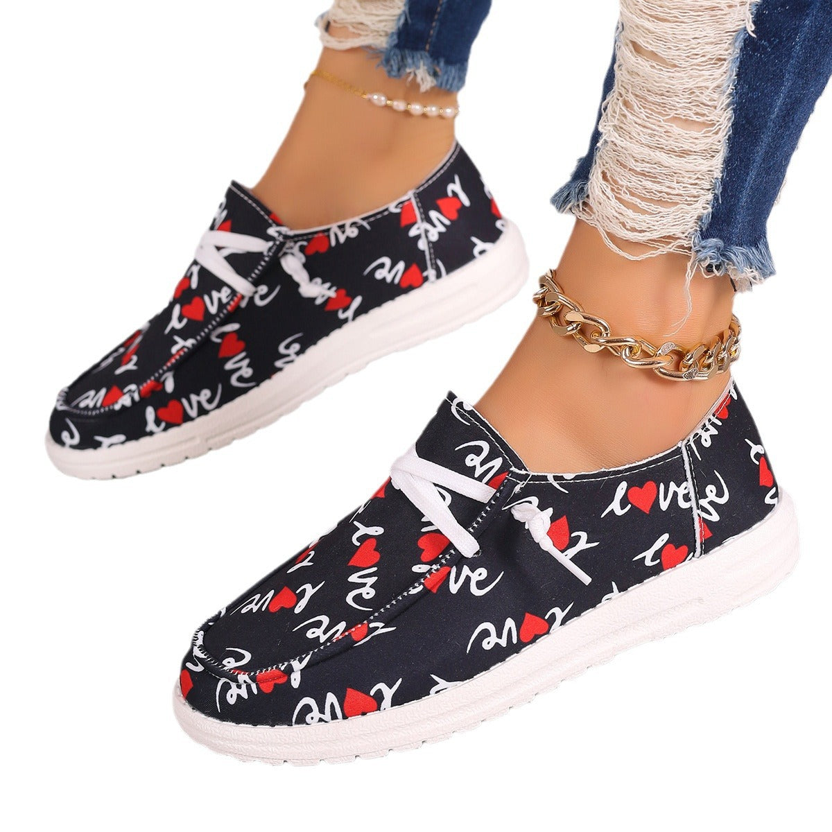 Damen Modische Slip-On Sneakers mit Baseball-Motiv Stalluxe