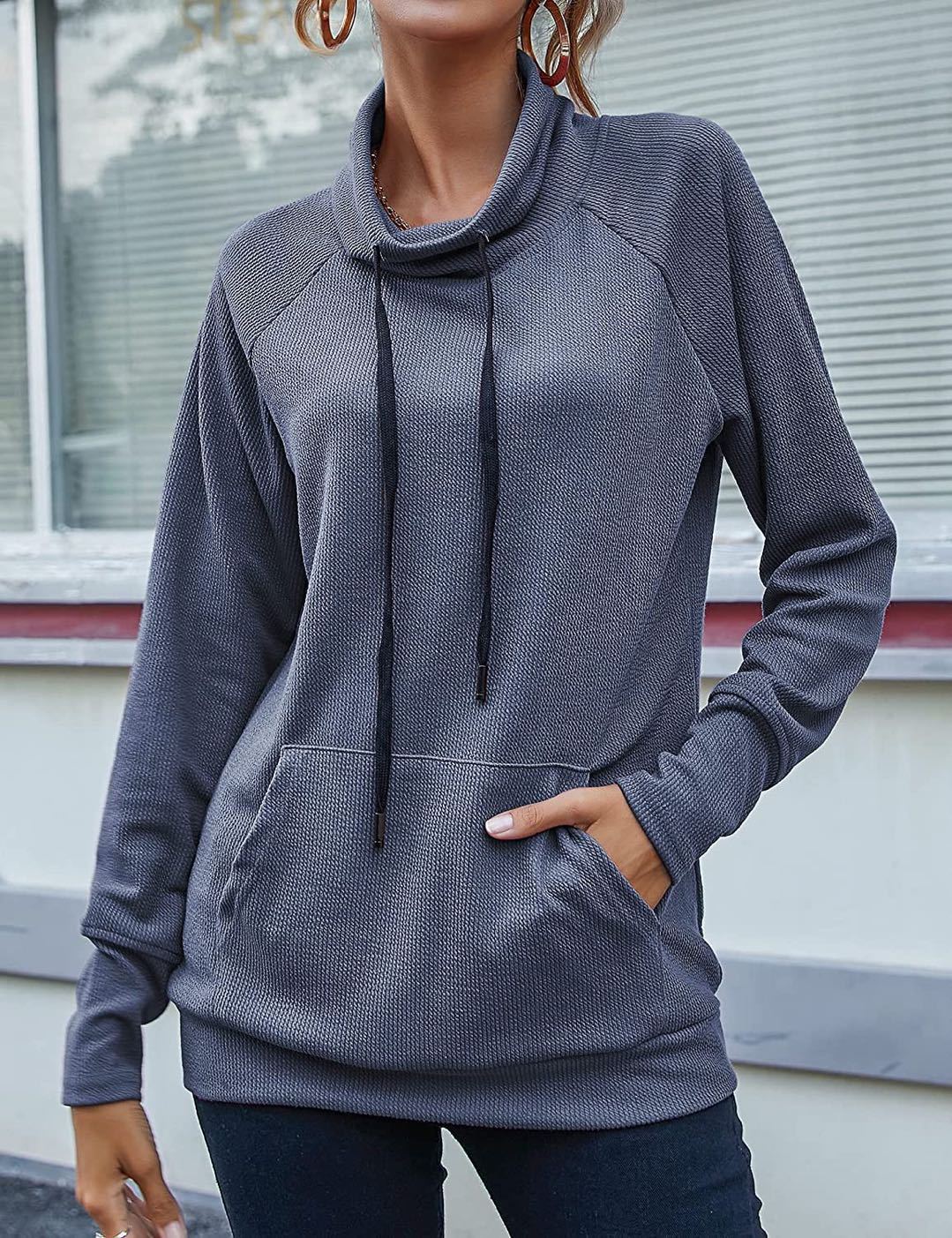 Damen modischer Kapuzensweater mit praktischen Taschen und ergonomischem Schnitt Stalluxe