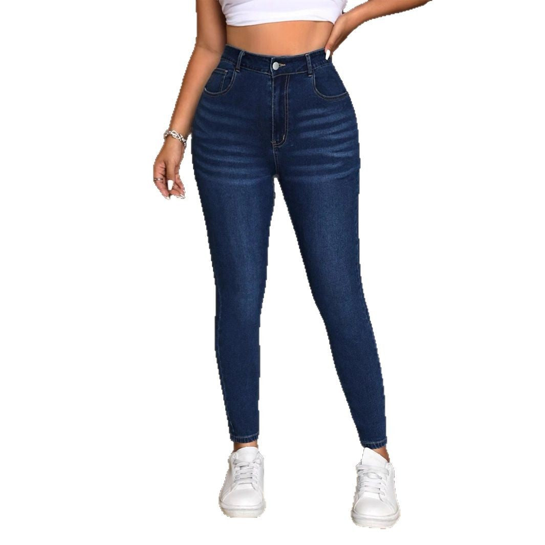 Damen Hochtaillierte Skinny Jeans Stalluxe