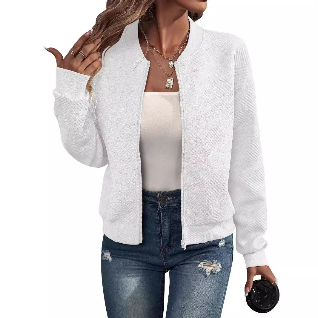 Damen elegante Strickjacke mit Reißverschluss und modernem Design Stalluxe