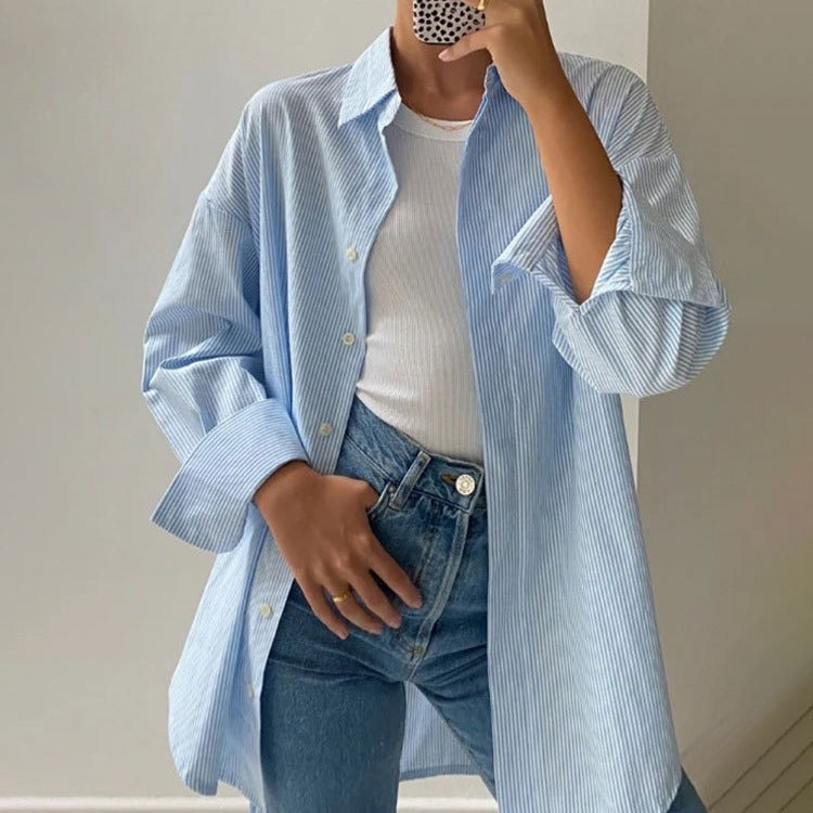 Damen Oversized Hemdbluse Stalluxe