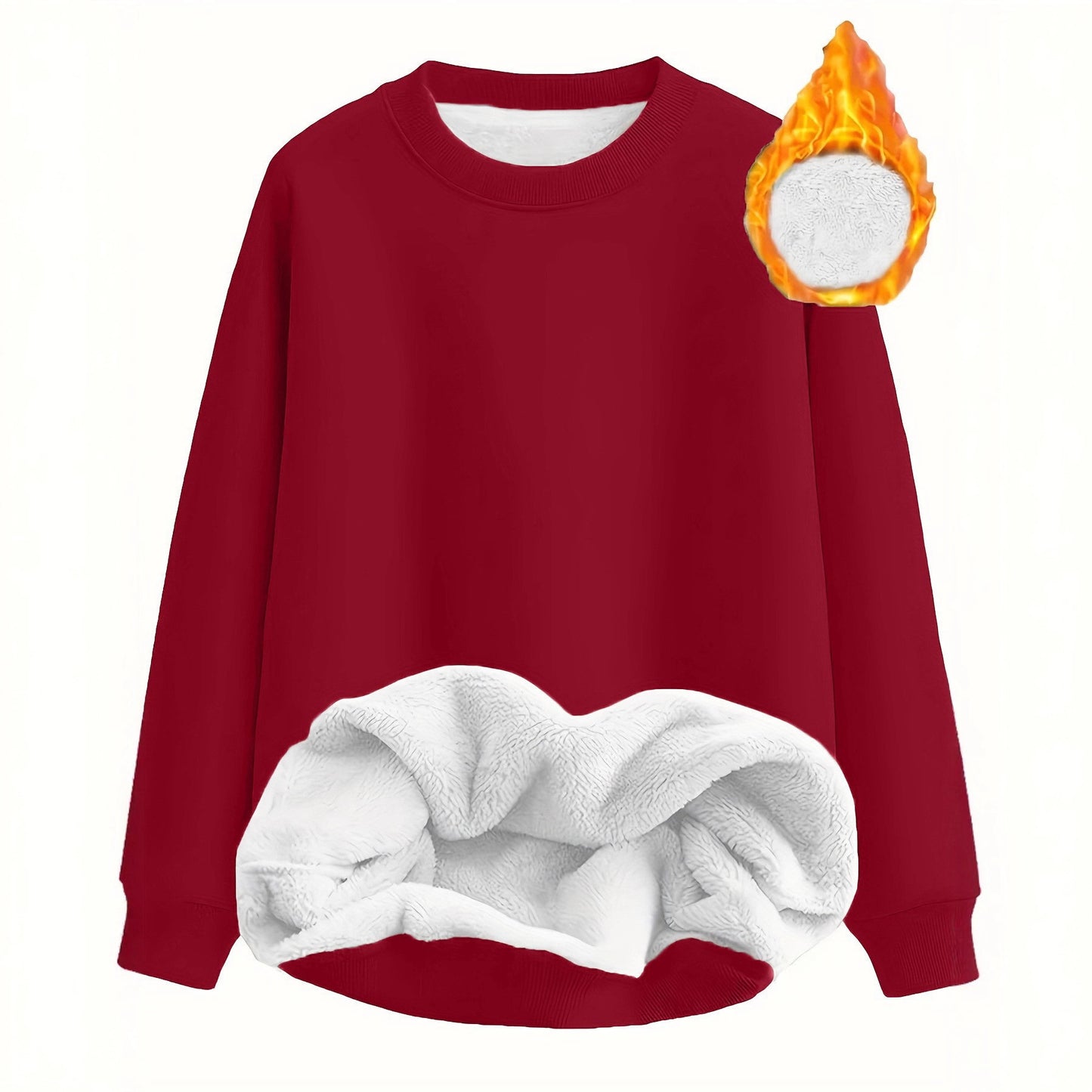 Damen Wärmendes Sweatshirt mit flauschigem Innenfutter Stalluxe
