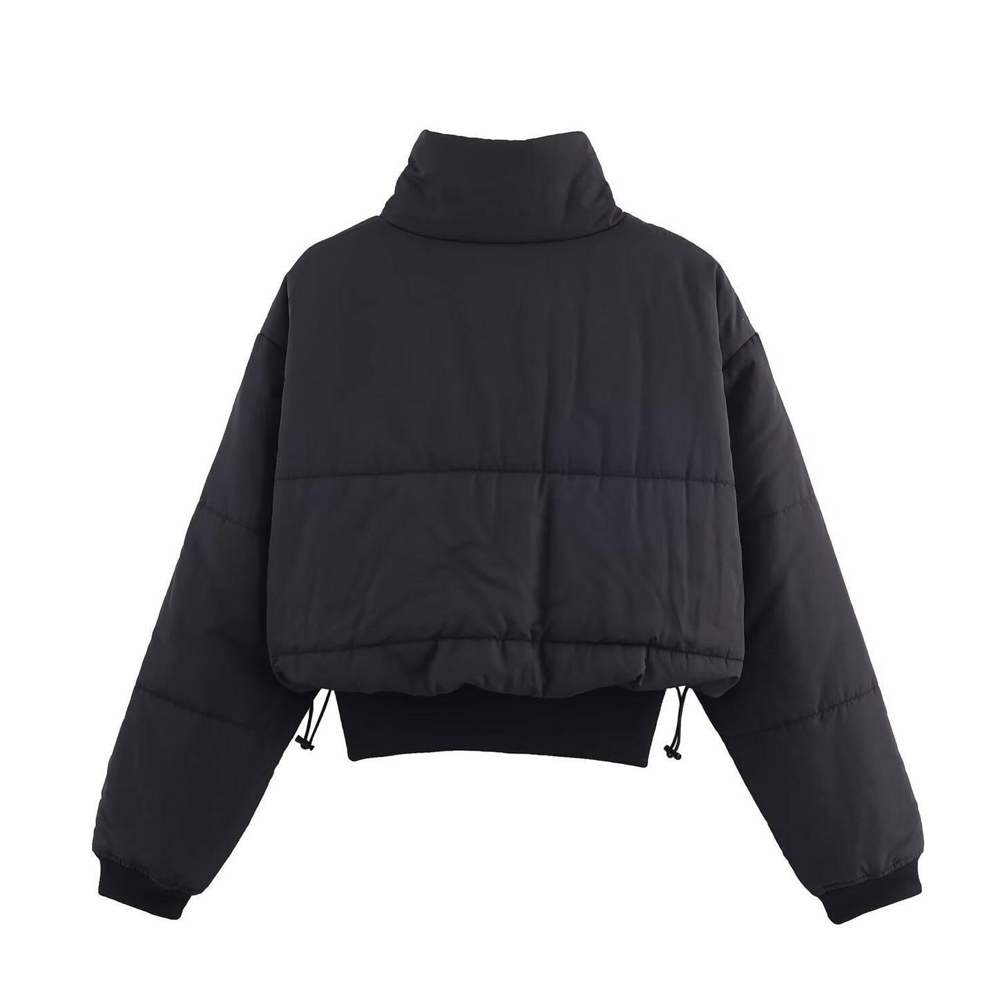 Damen Übergangs-Steppjacke mit hohem Kragen und dekorativem Reißverschluss Stalluxe