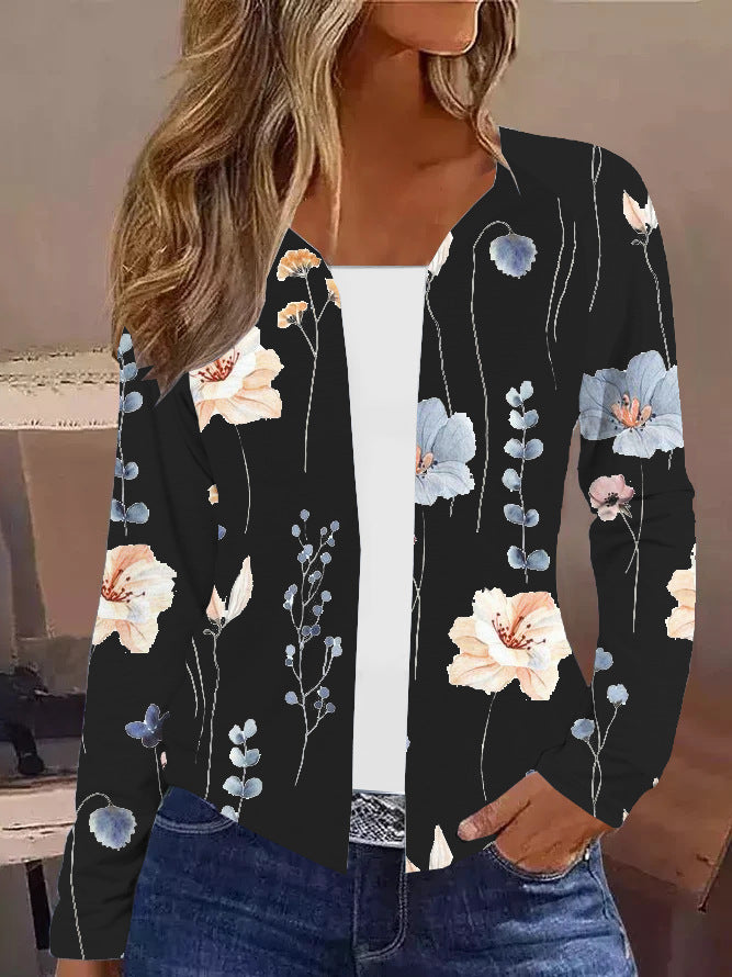Damen Langarm-Cardigan mit floralen Mustern Stalluxe