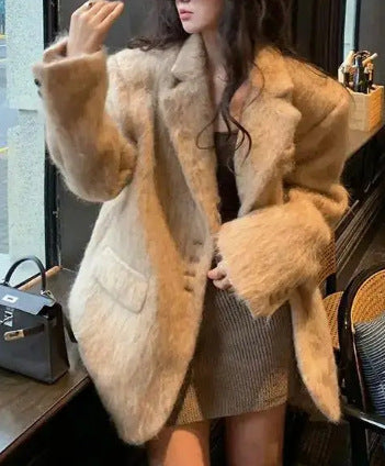 Damen Oversized Wollmantel Stalluxe
