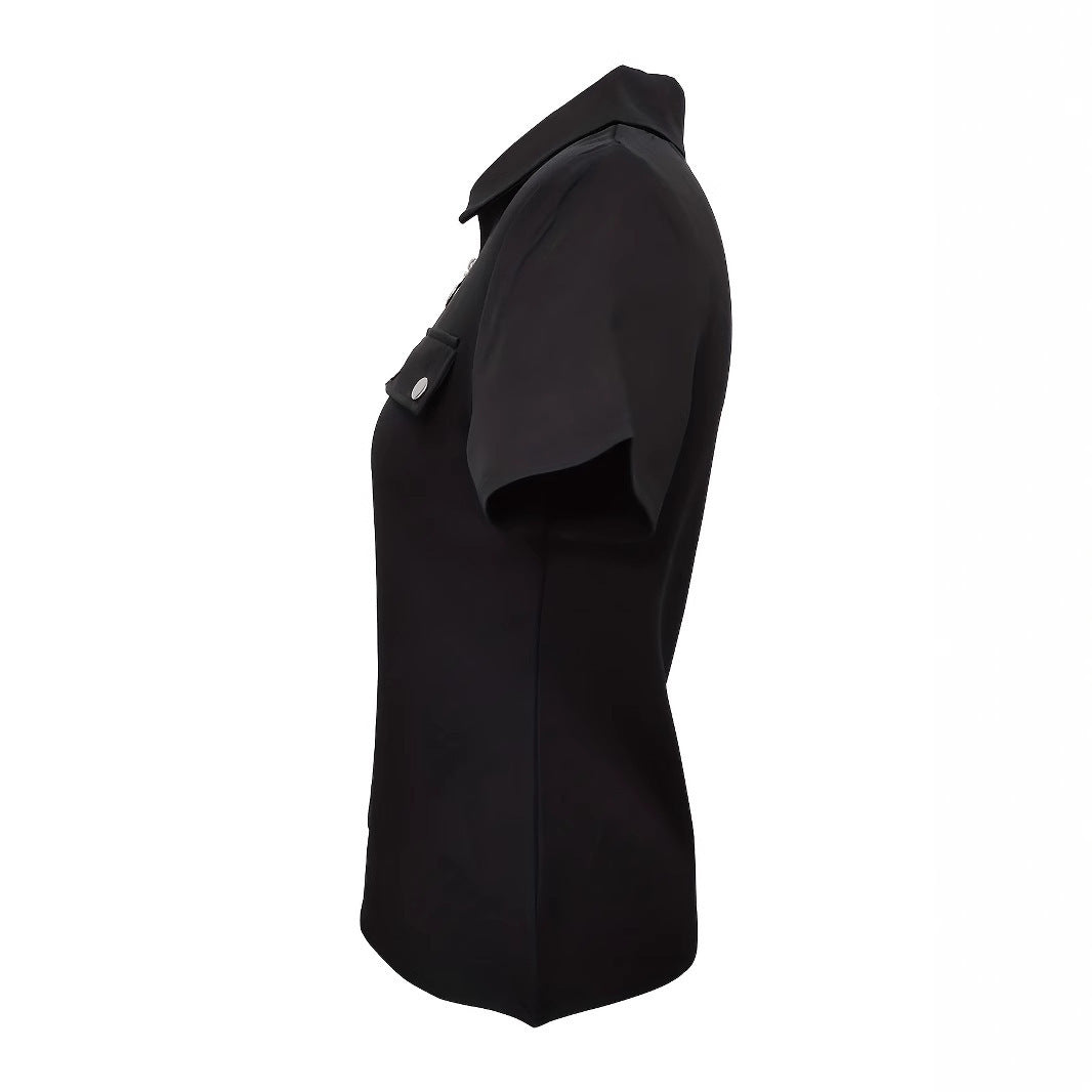 Frauen Zip-Up Utility Shirt Stalluxe