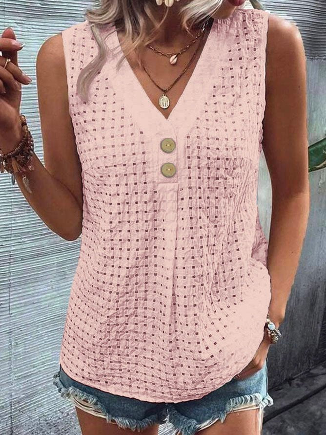 Damen Leichtes Sommeroberteil mit Knöpfen Stalluxe