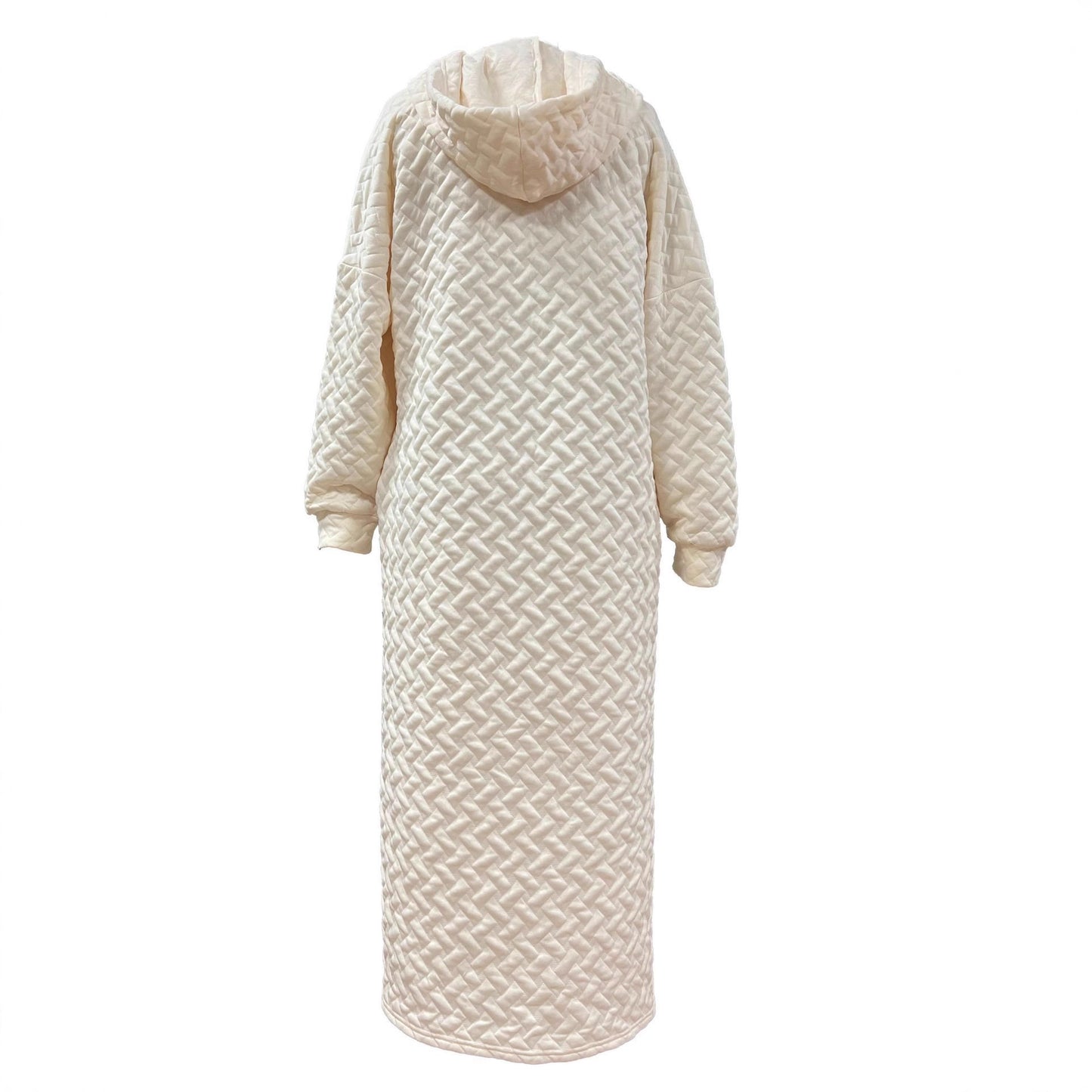 Damen lässiges Sweatshirt-Kleid mit Kapuze und seitlichen Schlitzen Stalluxe