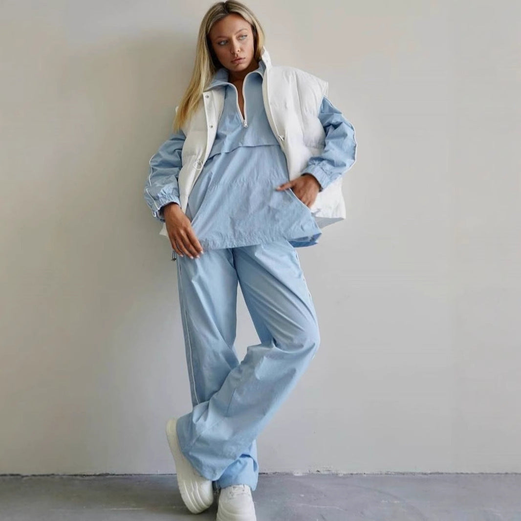 Damen Freizeitjacke mit halbem Reißverschluss und praktischen Taschen Stalluxe