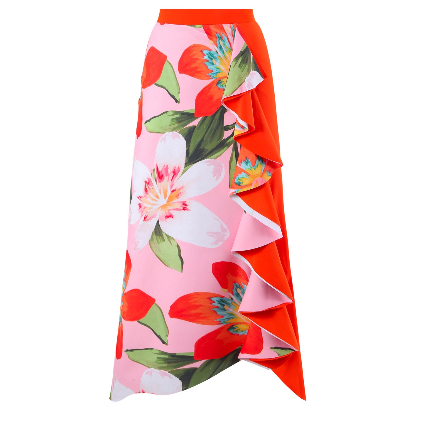 Damen Badeanzug mit kreativem Floral-Design und elegantem Wickelrock Stalluxe