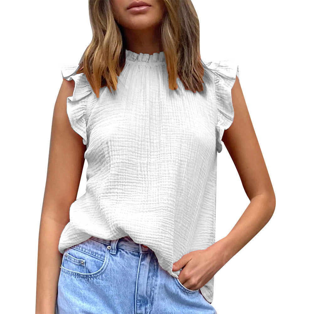 Damen lässiges Oberteil mit Rüschendetails und leichtem Material Stalluxe