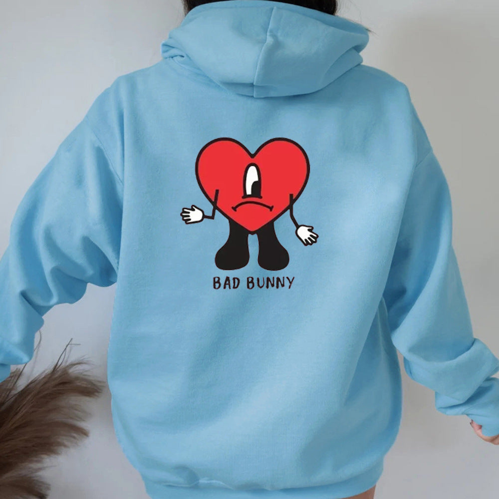 Damen Kapuzenpulli mit kreativem Herzmotiv Stalluxe