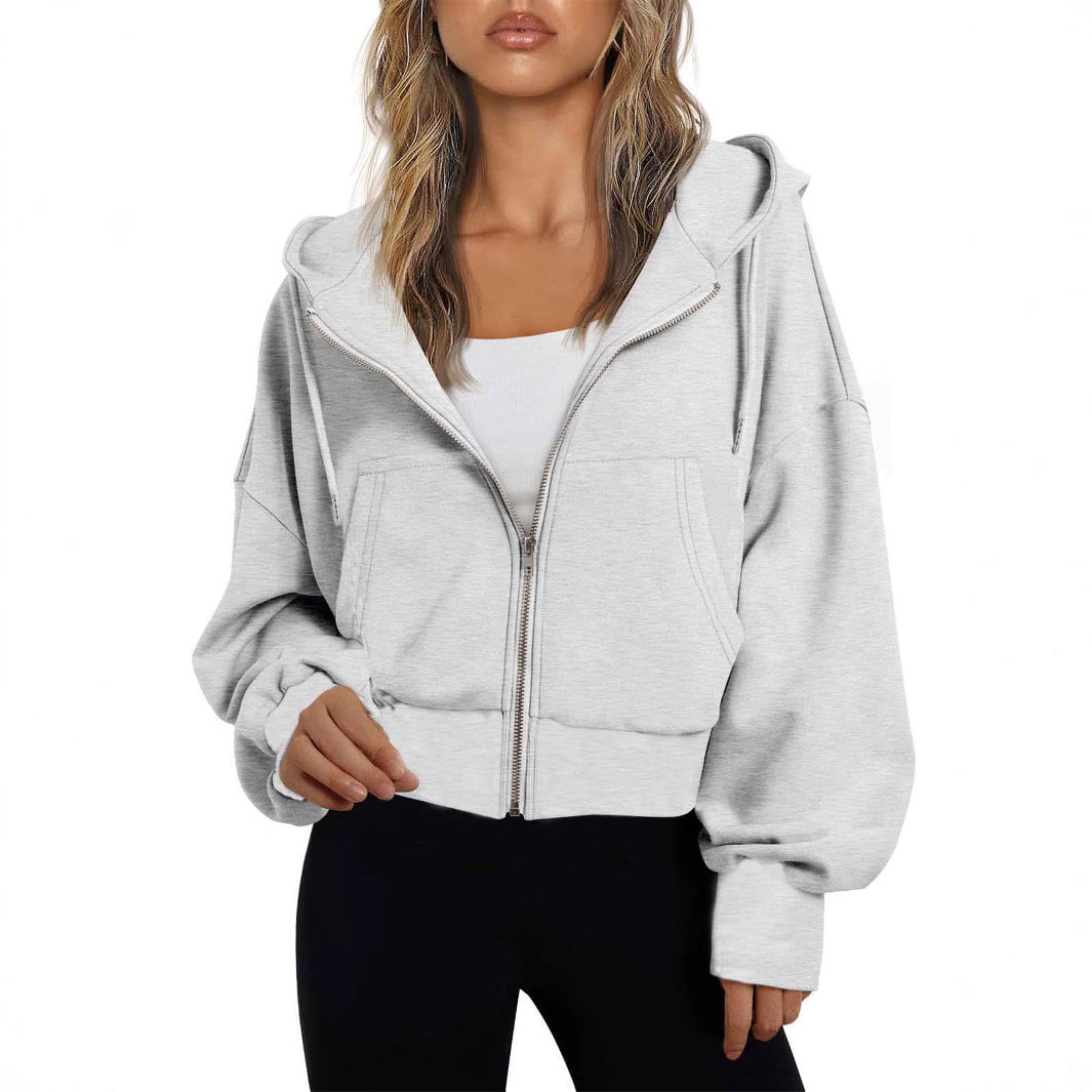 Damen modischer Kapuzenpullover mit lässigem Schnitt und praktischen Taschen Stalluxe