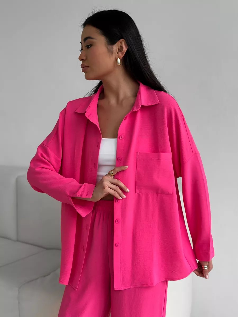 Damen Trendige Hemdbluse mit lockerer Passform Stalluxe