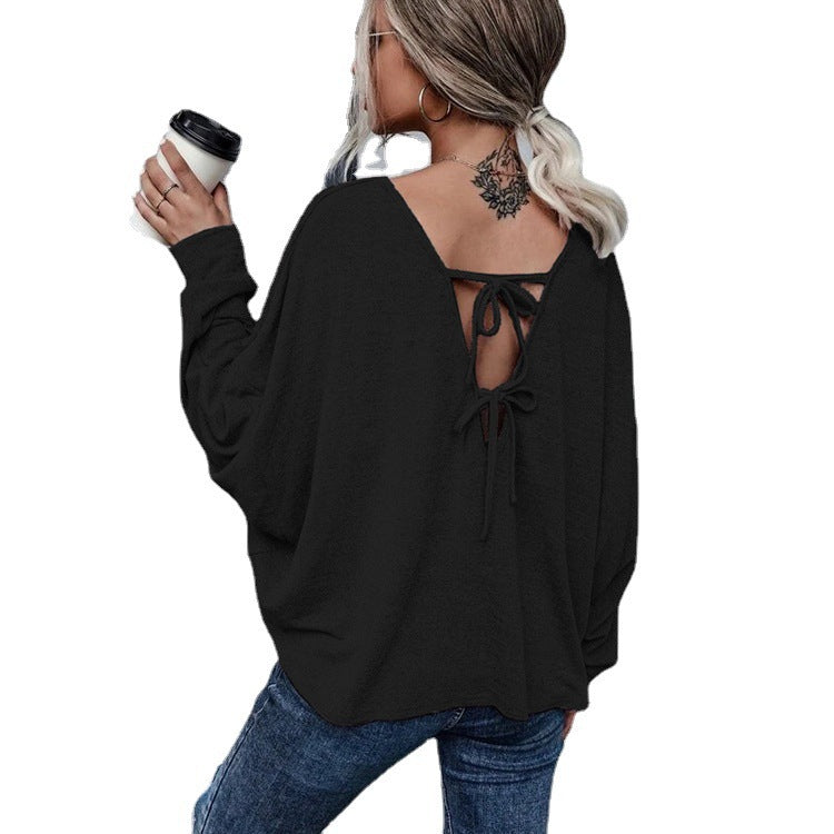Women's Relaxed Fit Drop-Shoulder Top Stalluxe
