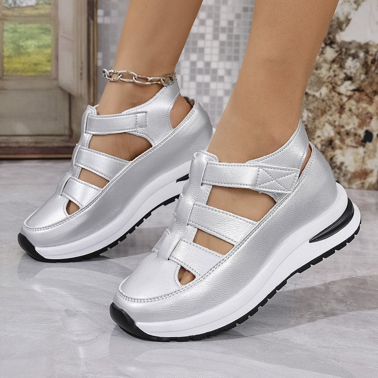 Damen Komfortable Sandalen mit atmungsaktiver Oberflächenstruktur und dämpfender Sohle Stalluxe