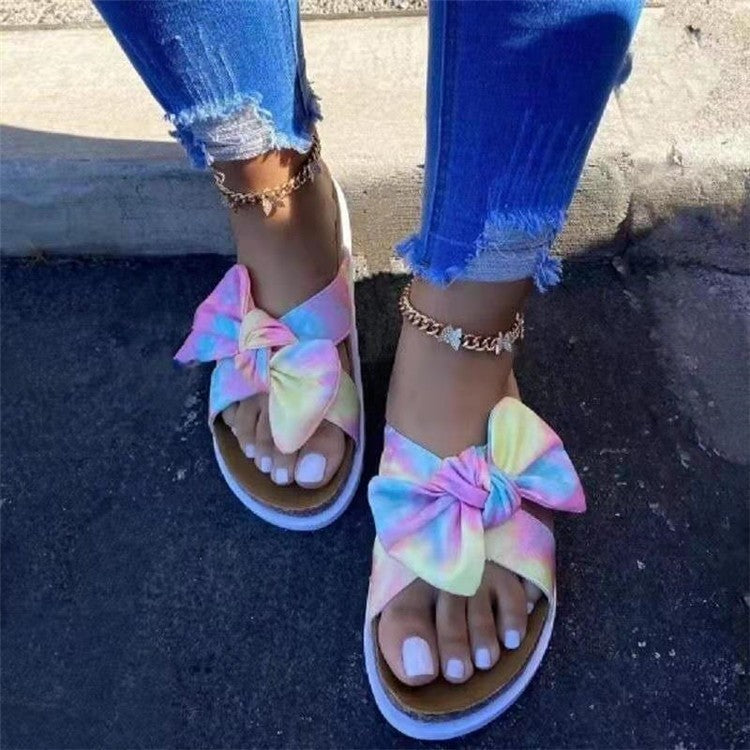Damen Sandalen mit modischem Schleifen-Design und rutschfester Sohle Stalluxe
