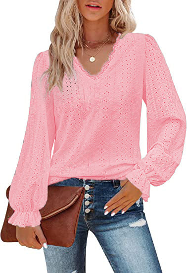 Damen Bluse mit romantischem Schnitt und detailreicher Stickerei Stalluxe