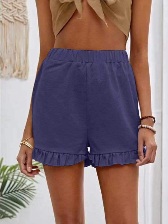 Damen Shorts mit Rüschensaum zum Hineinschlüpfen Stalluxe