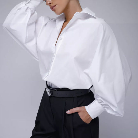 Damen Oversized Hemden mit voluminösen Ärmeln Stalluxe