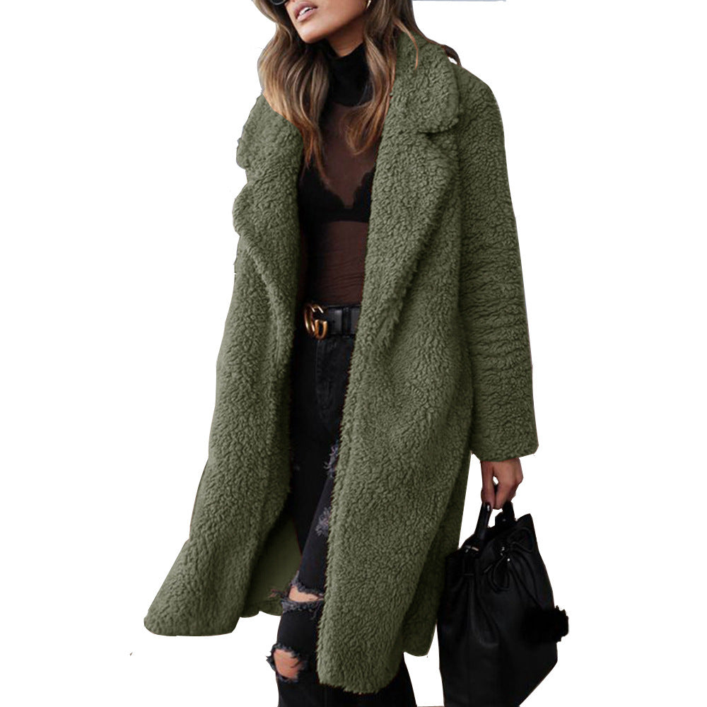 Damen Kuschelige manteau aus Teddy-Fleece Stalluxe