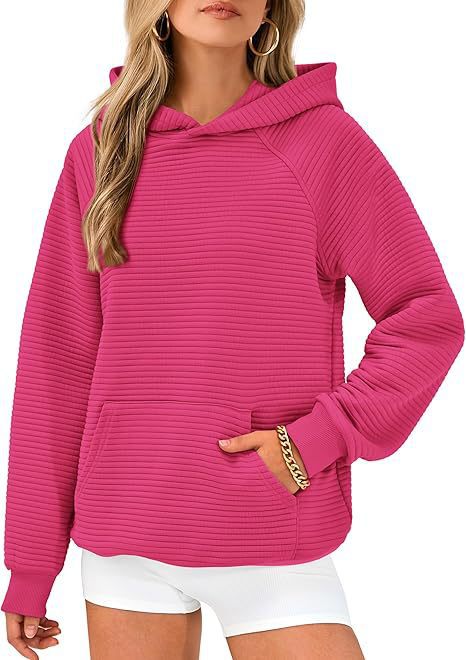 Damen lässiger Kapuzenpullover mit strukturiertem Stoff Stalluxe
