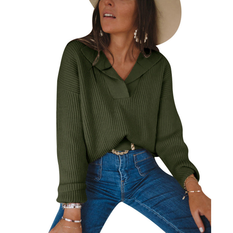 Damen Strickpullover mit elastischem Halsausschnitt und lässigem Schnitt Stalluxe