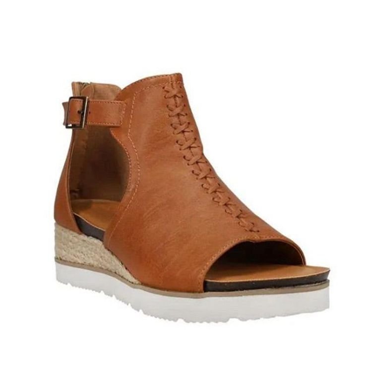 Damen Schnürsandalen mit Keilabsatz Stalluxe