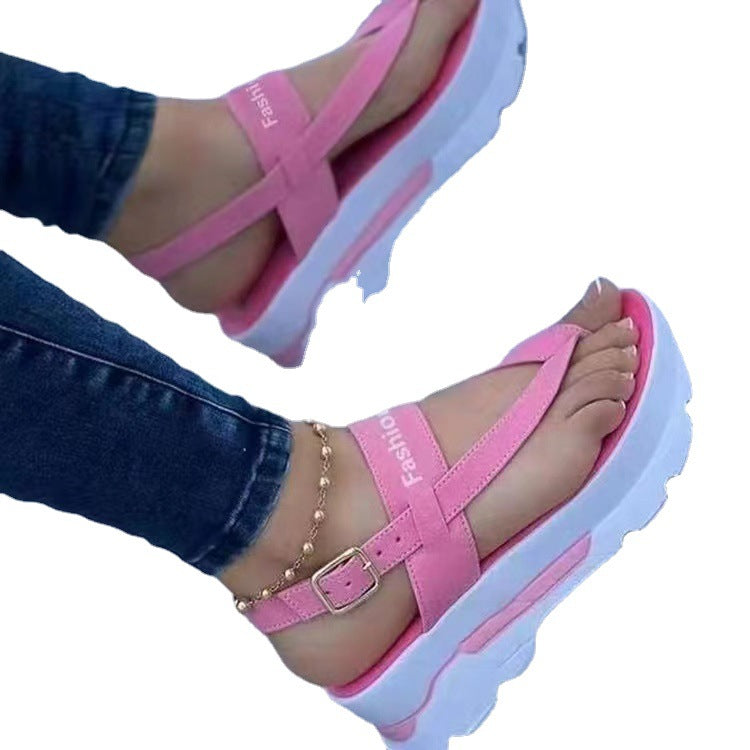 Damen Plattformsandalen mit modischem Querriemen Stalluxe