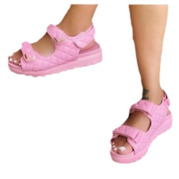 Damen Riemchen-Sandalen mit gepolsterter Sohle und verstellbarem Design Stalluxe