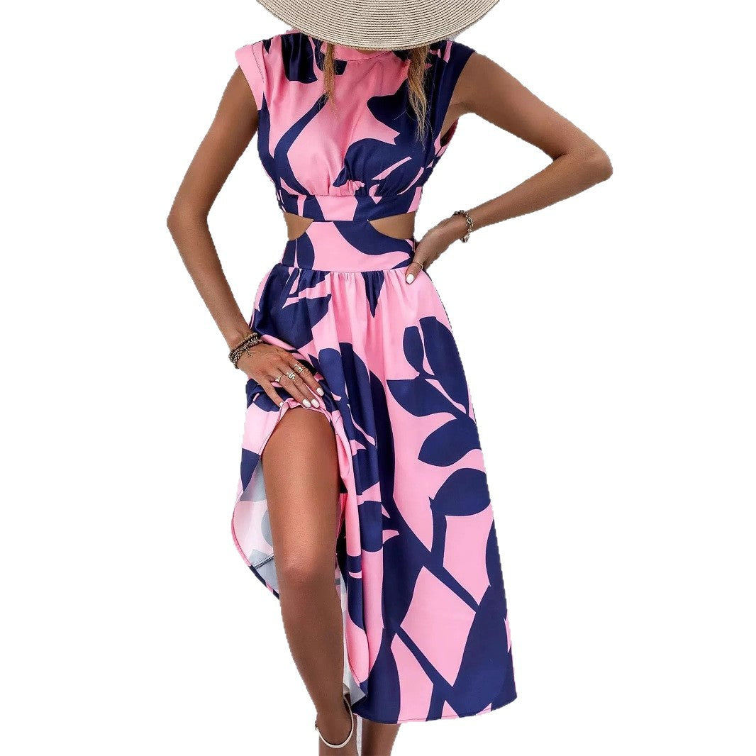 Damen Sommerliches Midikleid mit schulterfreiem Design und floralem Schnitt Stalluxe