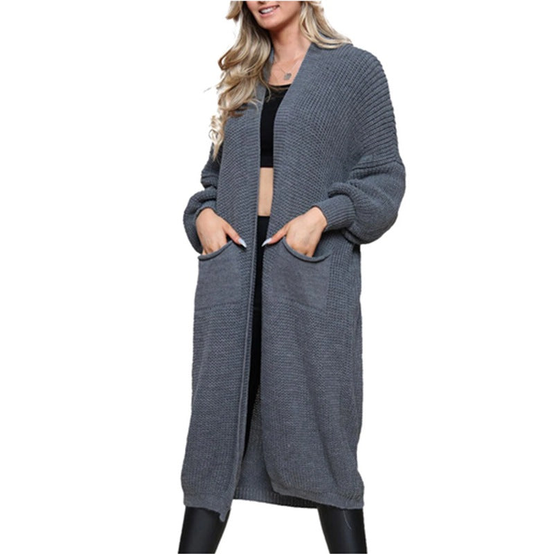 Damen Langarm-Strickcardigan mit edlem Strukturdesign und praktischen Taschen Stalluxe