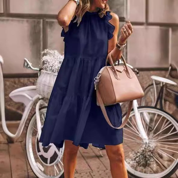 Damen verspieltes Sommerkleid mit Rüschendetails Stalluxe