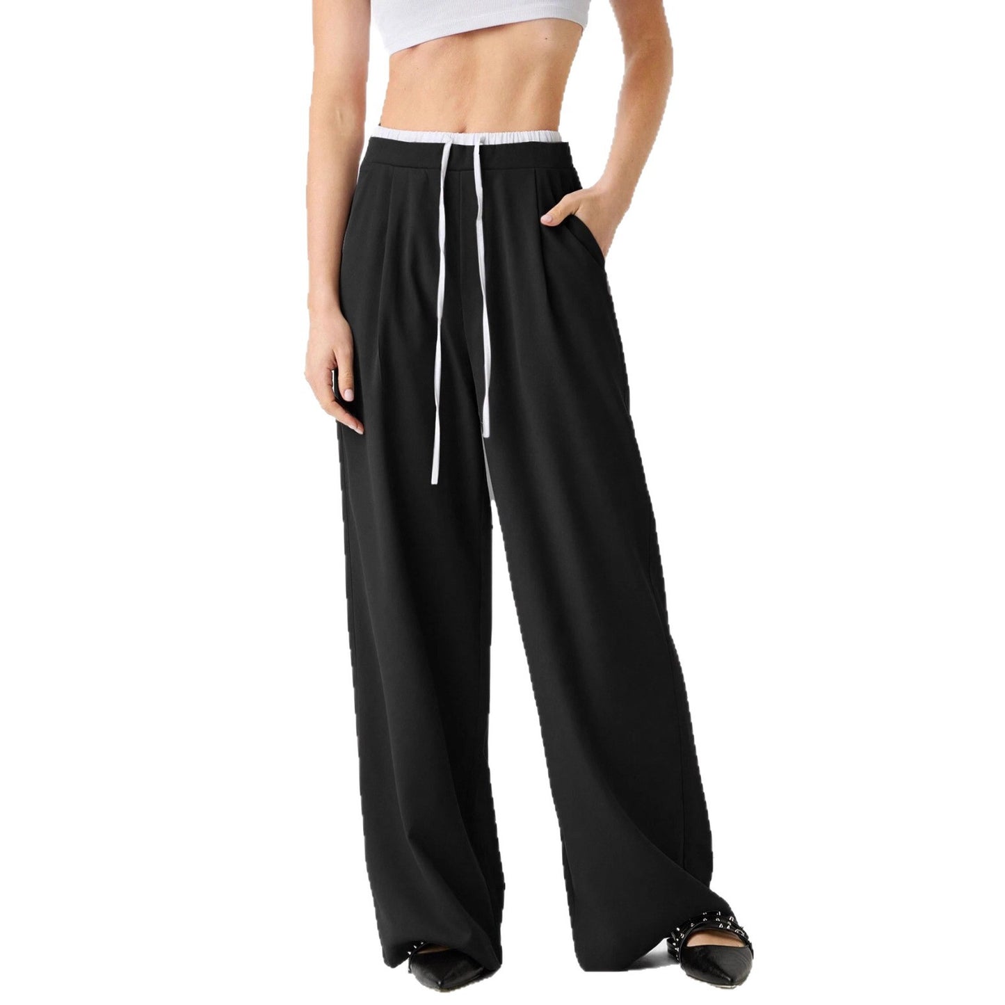 Damen Weite Sporthose mit Kordelzug und Praktischen Taschen Stalluxe