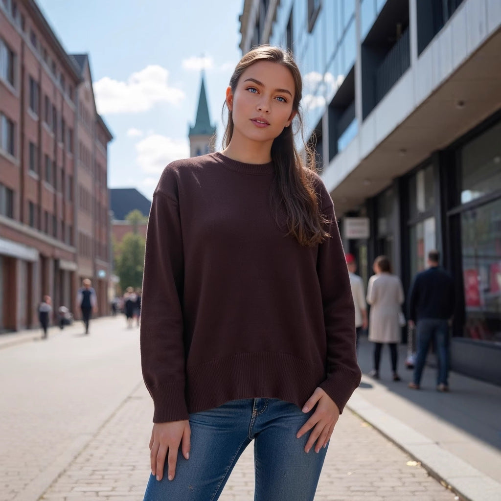 Damen Oversized Pullover mit weichem Feinstrick Stalluxe