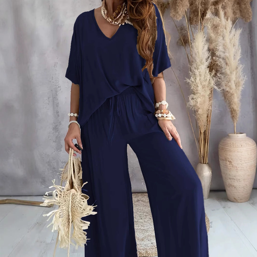 Damen lässiger Jumpsuit mit weitem Schnitt und elastischem Bund Stalluxe
